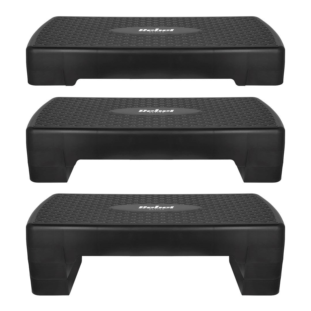 REBEL ACTIVE Step de Fitness 3 Níveis Preto - 3