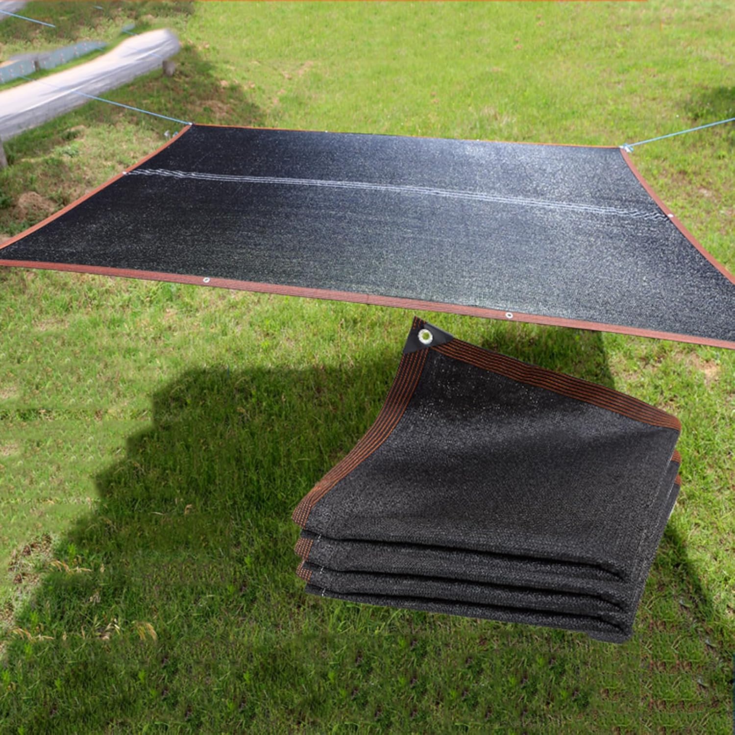 Filet d'ombrage noir respirant 3 x 5 m, ombrage 96 % anti-UV, pour ...