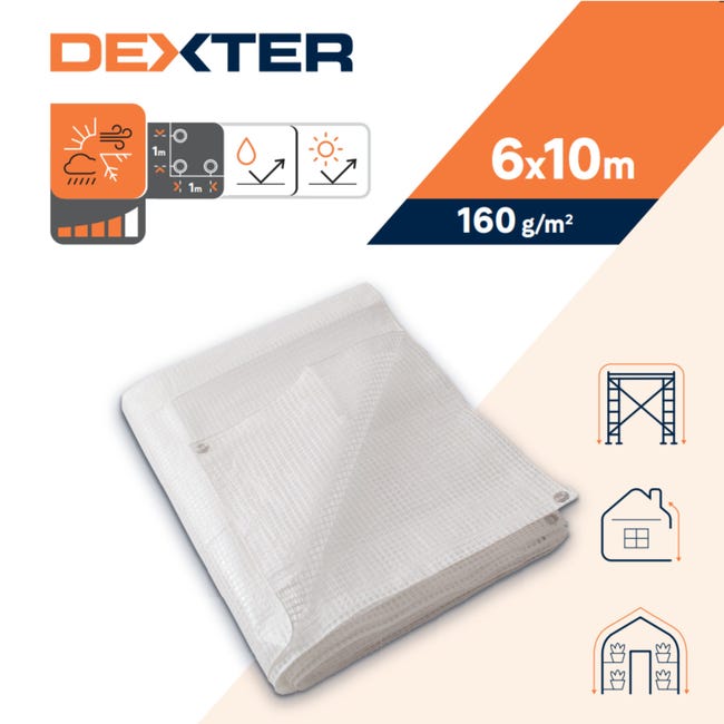 Telo Copritutto Extra-Pesante 5x6mt - Polietilene 180g/mq, Occhielli Alluminio, Impermeabile - Foto 4