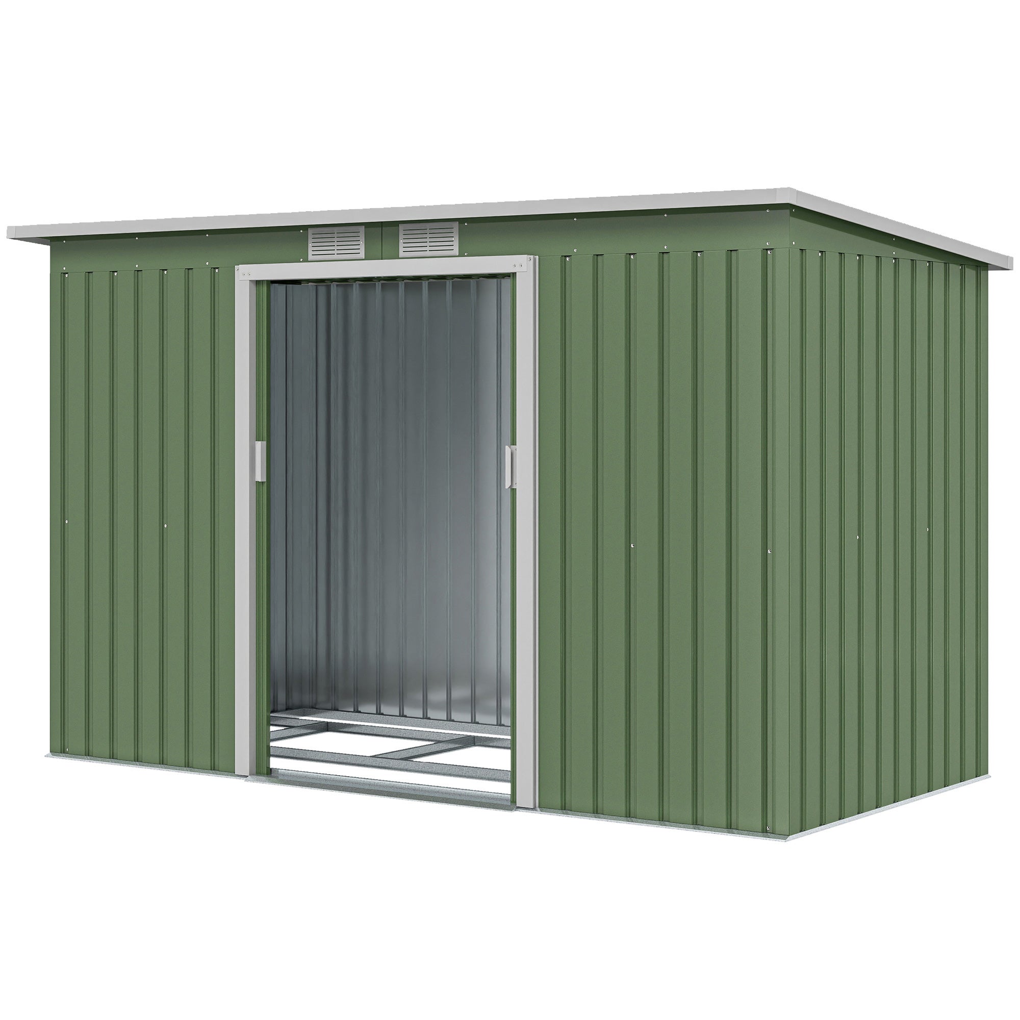 Abri métallique 6,3 m³ toit pentu anthracite | Leroy Merlin