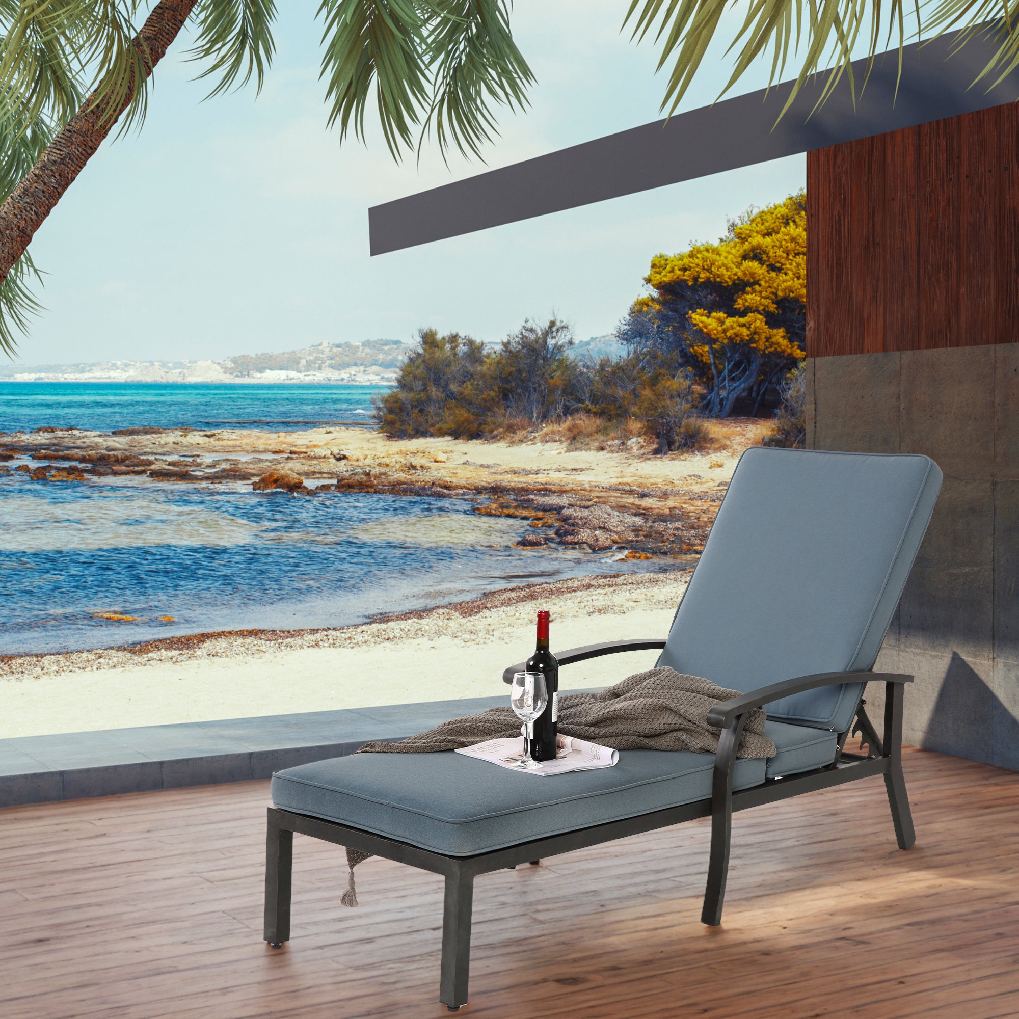 Chaise Lounge Tavoli Esterni Plastica Chaise Longue Sdraio