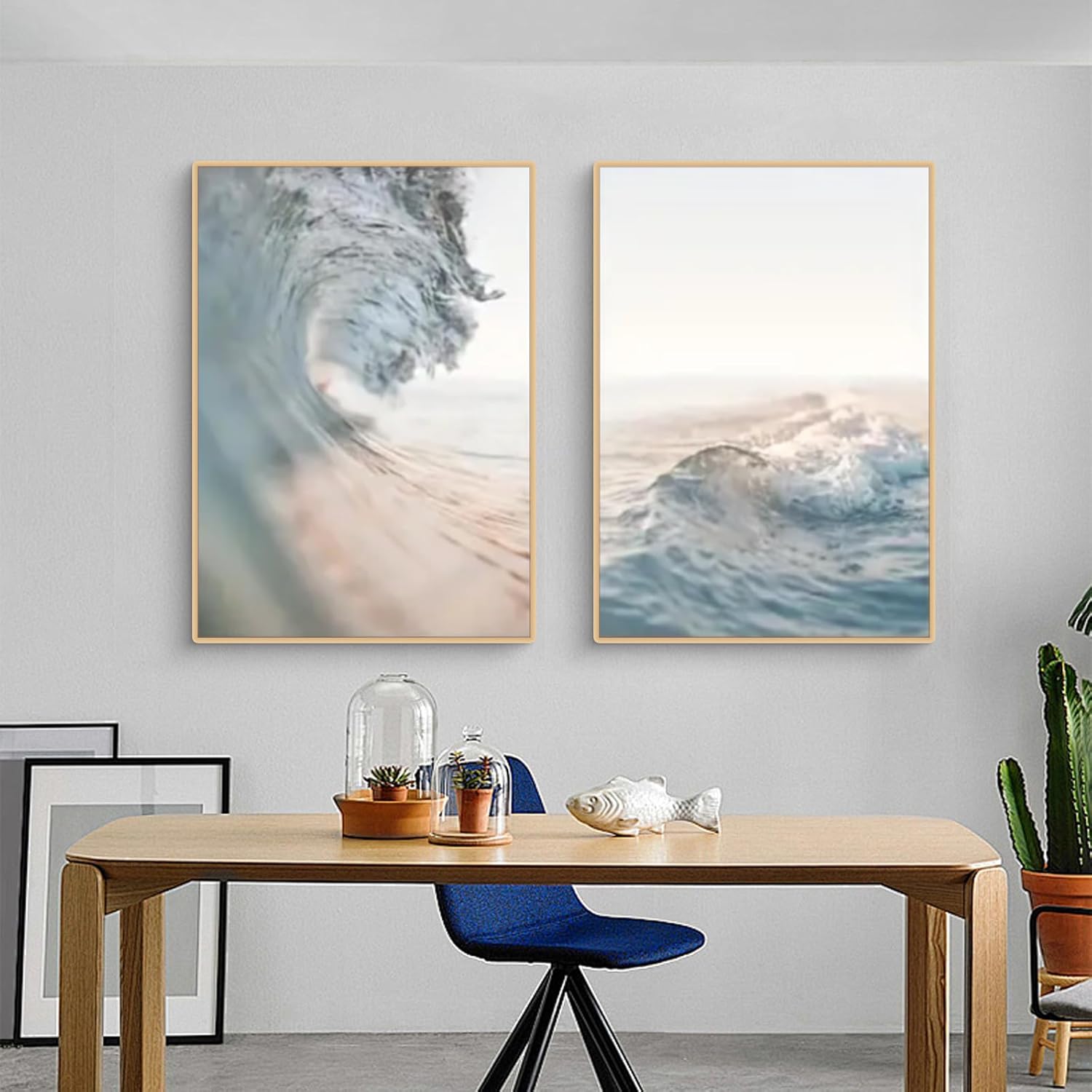 Pósteres de 30 x 40 cm - Paisaje de playa natural - Arte mural moderno en lienzo - Sin marco - Decoración de pared para salón y dormitorio - 4