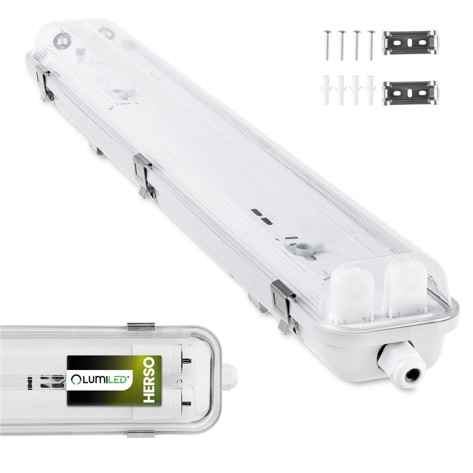 Oprawa Hermetyczna Lumiled Lampa Pyłoszczelna 60cm 2xT8 G13 IP65 1 szt.