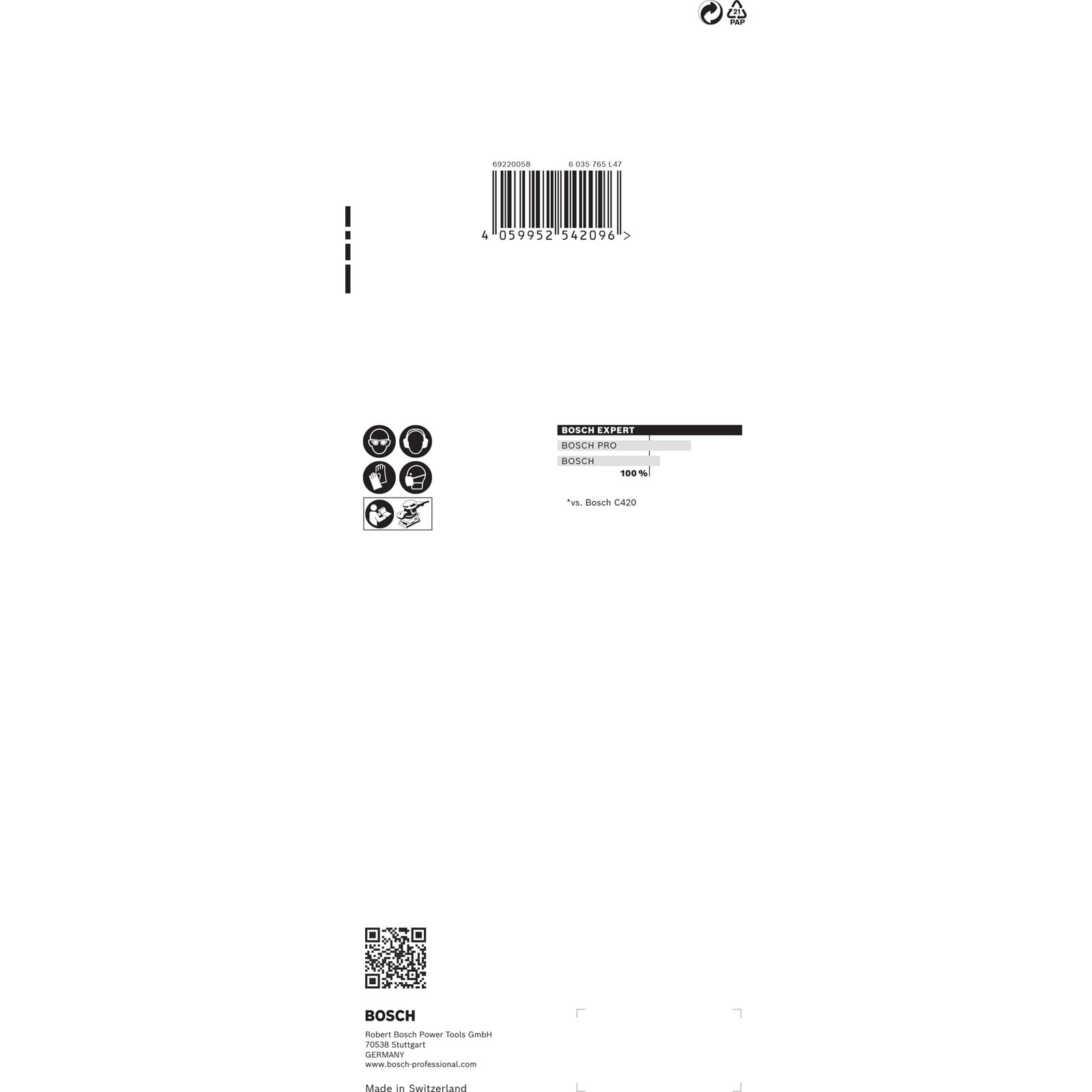 Bosch Professional 10x Carte abrasive Expert C470 con 8 fori (per Legno duro, Vernice su legno, 93x230 mm, Grana 100, accessorio Levigatrice orbitale) - 7