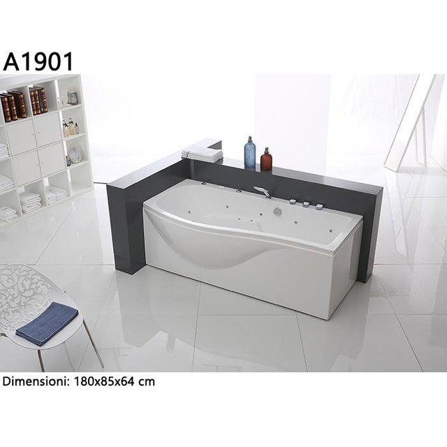 Baignoire balnéo Modèle A1901 Mesure 180x85 cm New Technology Line version gauche