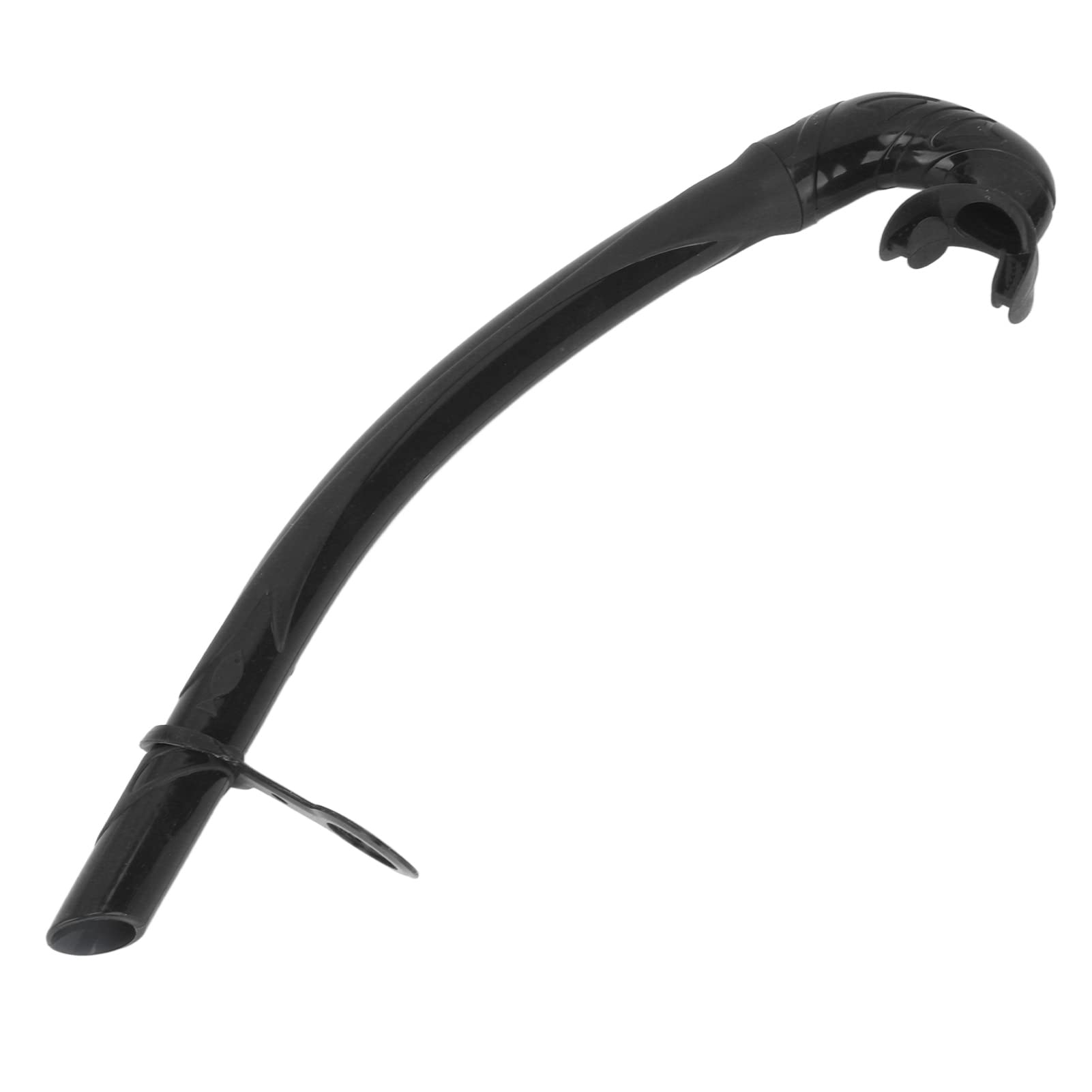 Składana fajka do nurkowania wykonana z bezzapachowego silikonu w kształcie litery L, elastyczna, 38 cm, do snorkelingu (czarna)