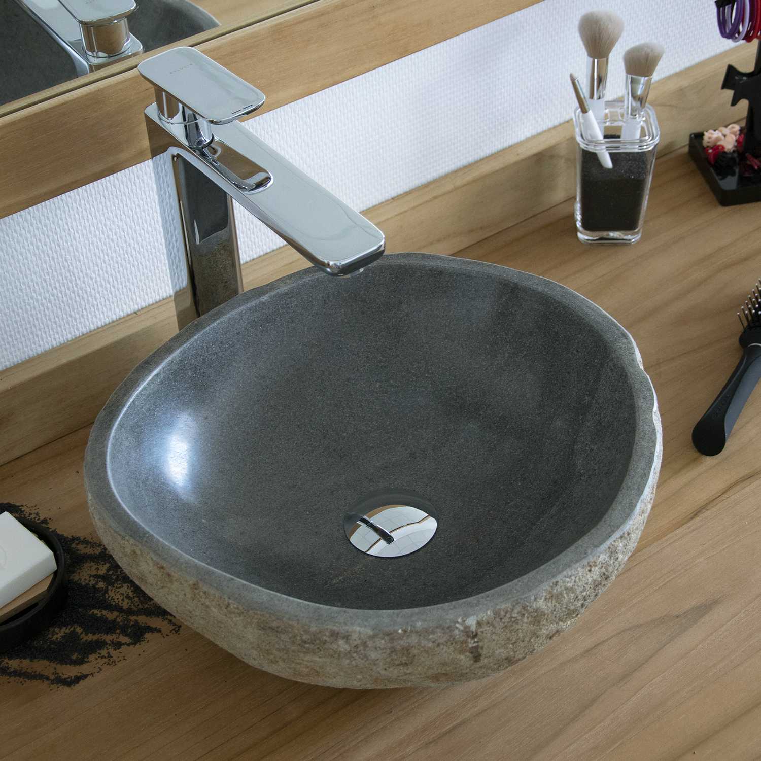 Vasque à poser en pierre de rivière Eden-Roc - 4