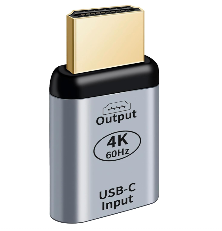 Adapter USB typu C żeński na HDMI męski, konwerter USB-C żeński na HDMI męski 4K @ 60Hz do monitora, telefonu, tabletu