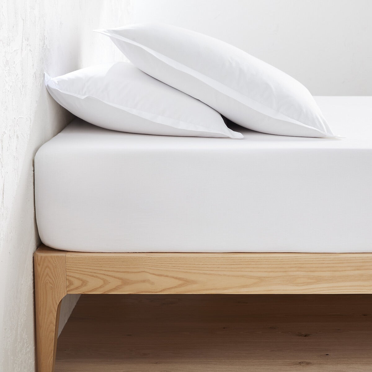 Drap housse 140x190cm Percale Blanc