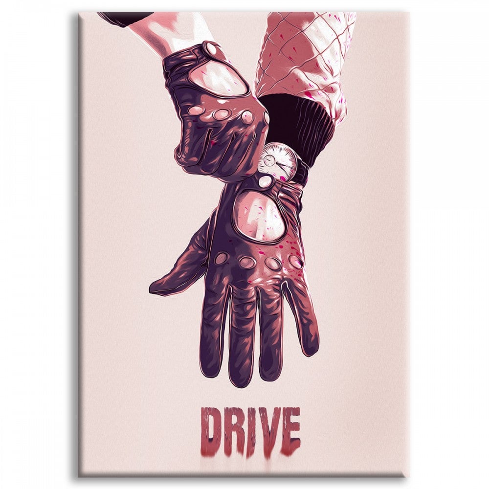 DRIVE - Affiche de Film - Image Imprim?�e Sur Toile Et Mont?�e Sur Ch?�ssis Bois 100X140 CM | Leroy 
