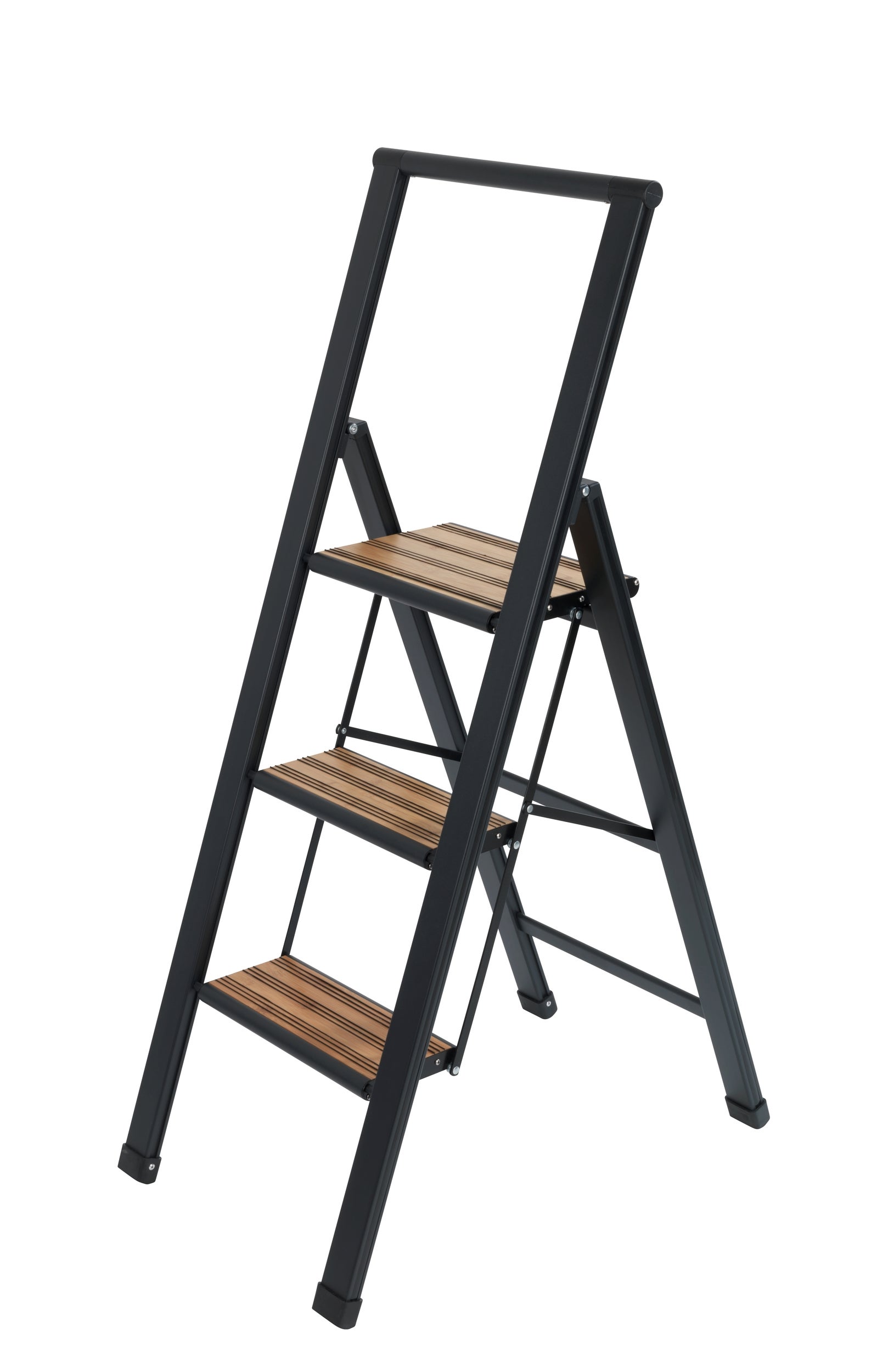 Escabeau Pliant 3 Marches En Acier Vintage – Hauteur 83 Cm – Charge 100 Kg – Portable