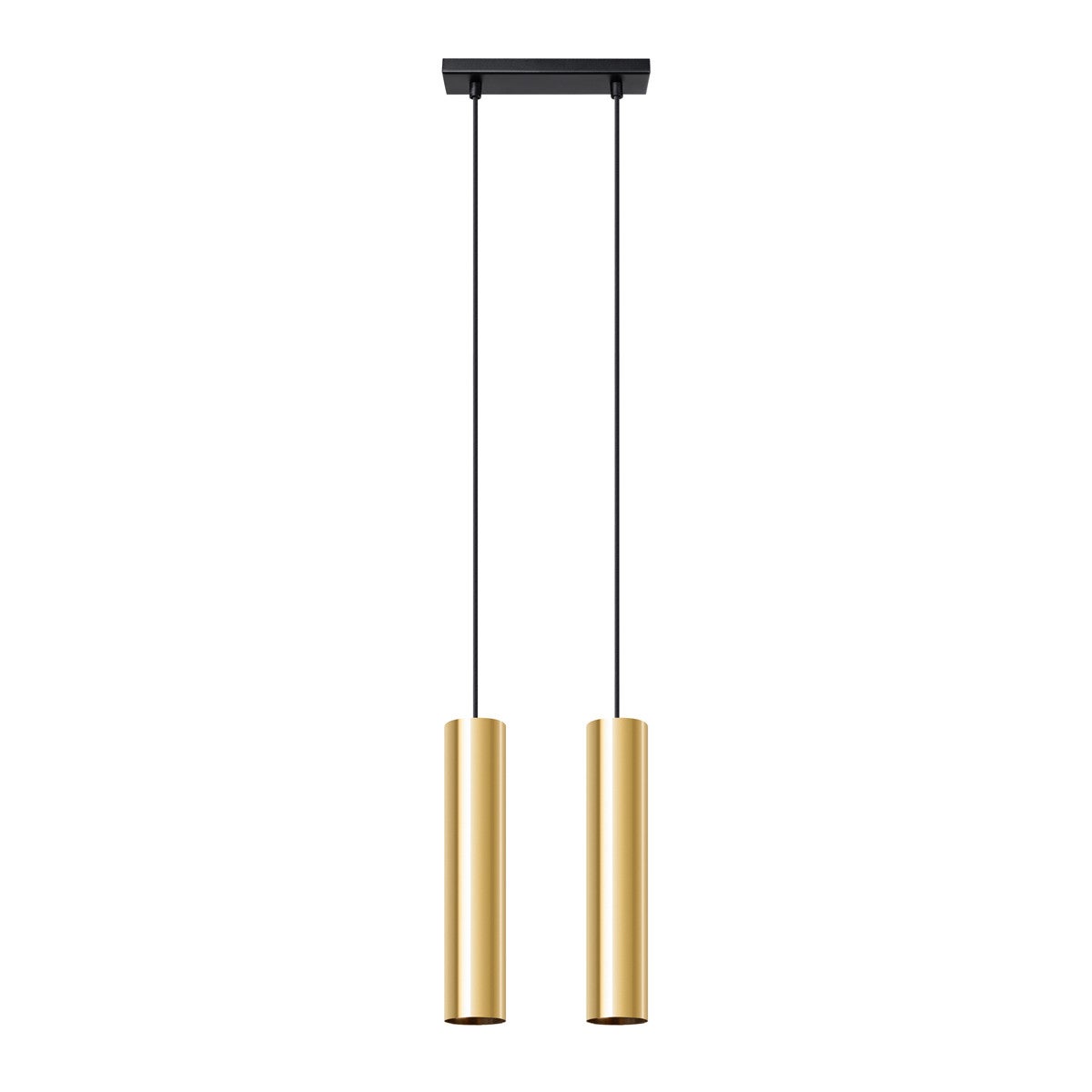 Lampa wisząca Lagos złoty połysk 2xGU10x10W tuba wym: 90 x 30 x 5 cm metal Sollux Lighting