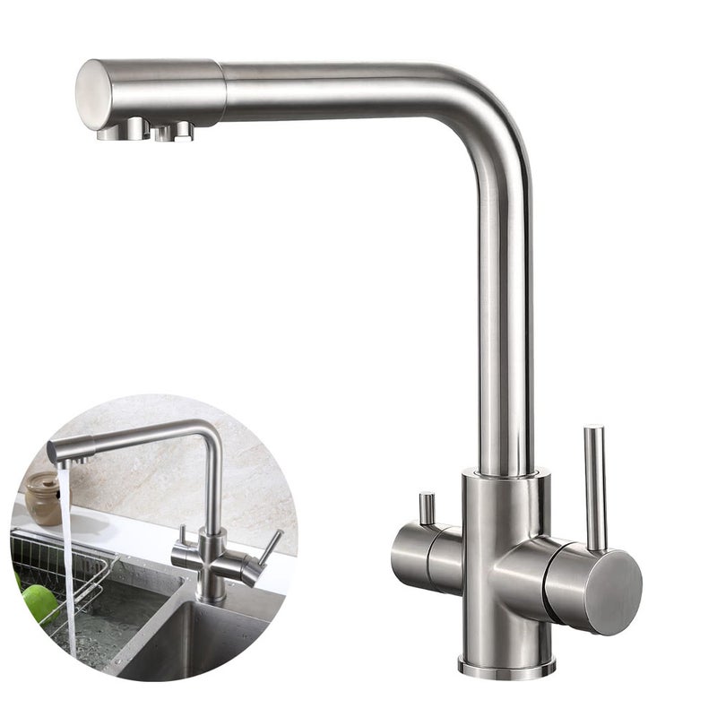 Bateria kuchenna ze stali nierdzewnej, zlew jednouchwytowy ze stali nierdzewnej