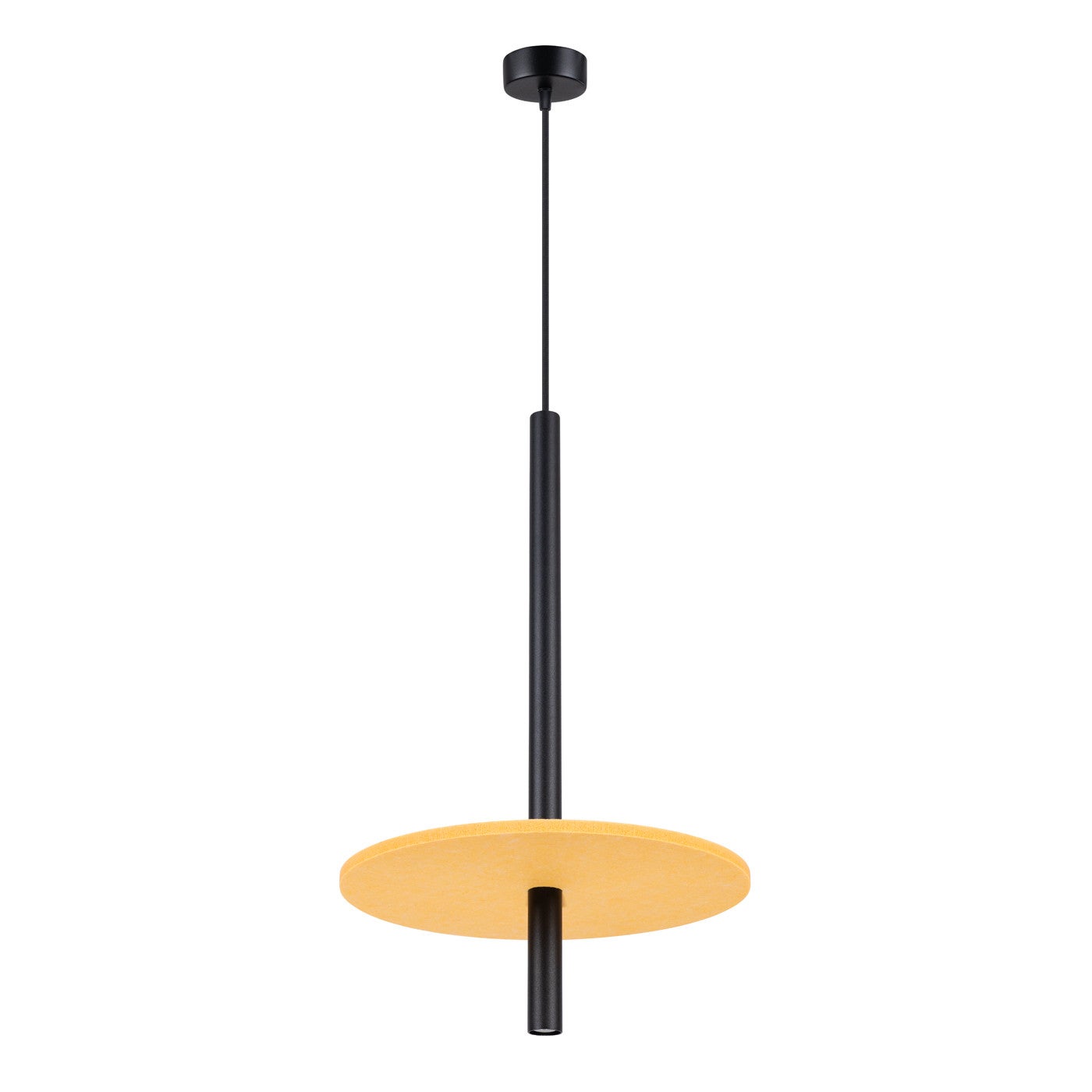 Lampa sufitowa filcowy krążek FELTRO czarno-żółta 1xG9x8W filc wym:126x30x30cm IP20 Sollux Lighting