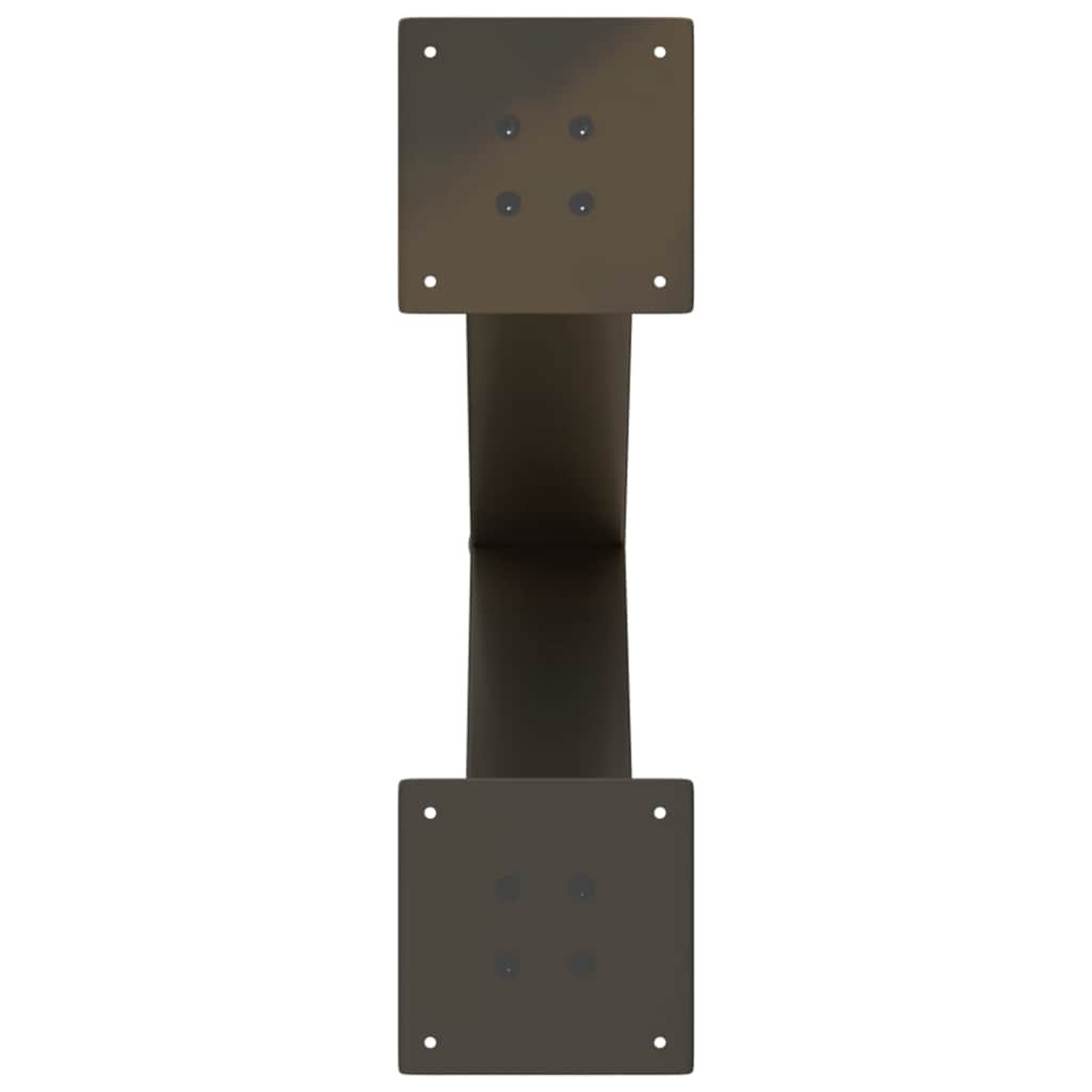 Maison Exclusive - Pieds de table à manger en forme de X, 2 pièces, acier l, 60 x (72-73) cm - 7