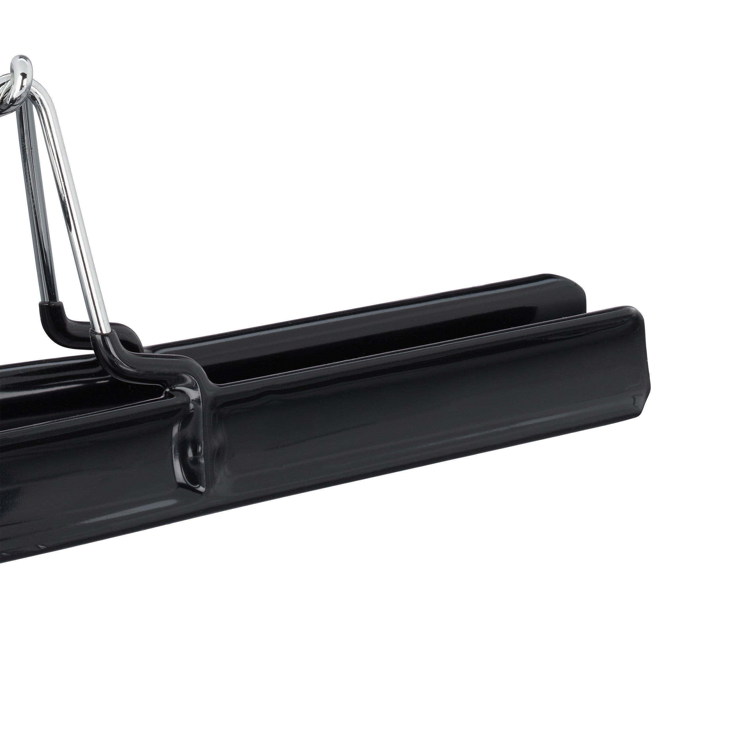 Cintres-pinces, lot de 30, pour pantalons et jupes, en métal, pinces, caoutchouc, crochet rotatif 360°, 26 cm, noir - 8