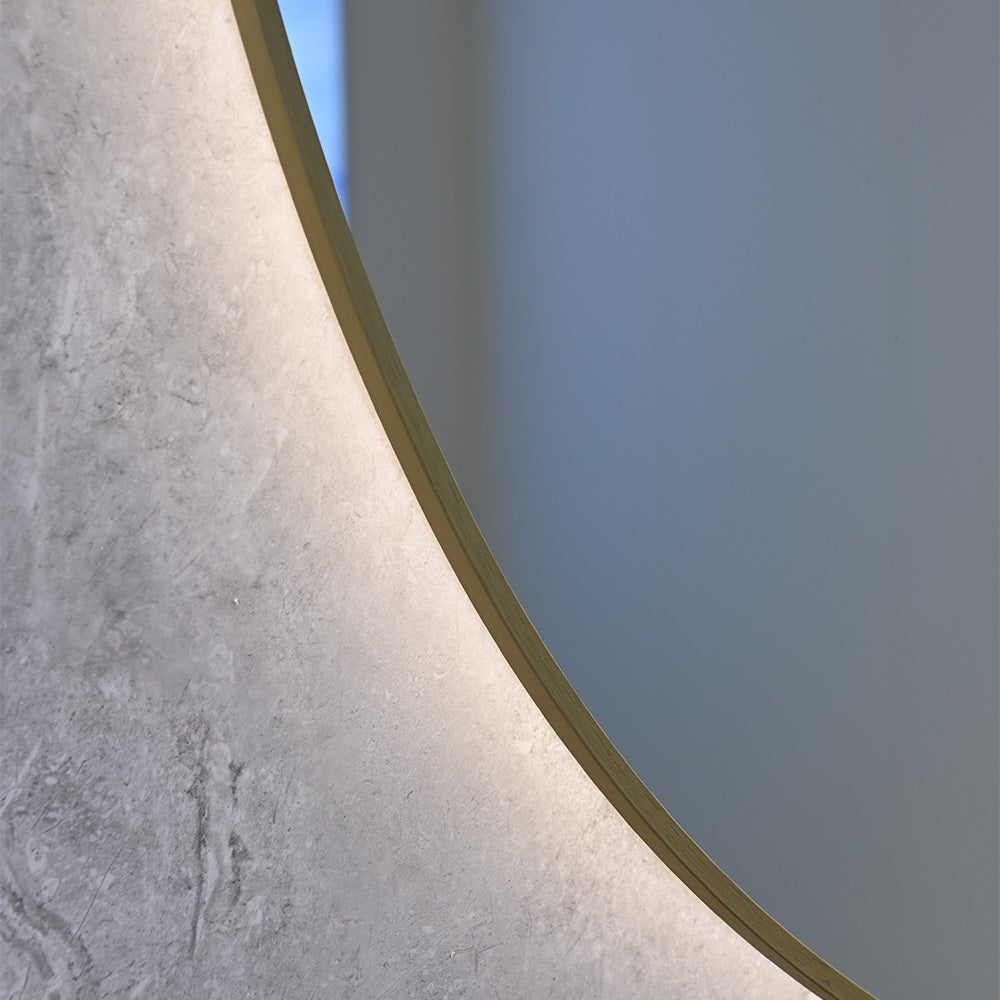 Biubiubath Miroir de salle de bain 50x70cm Lumineux, Tricolore