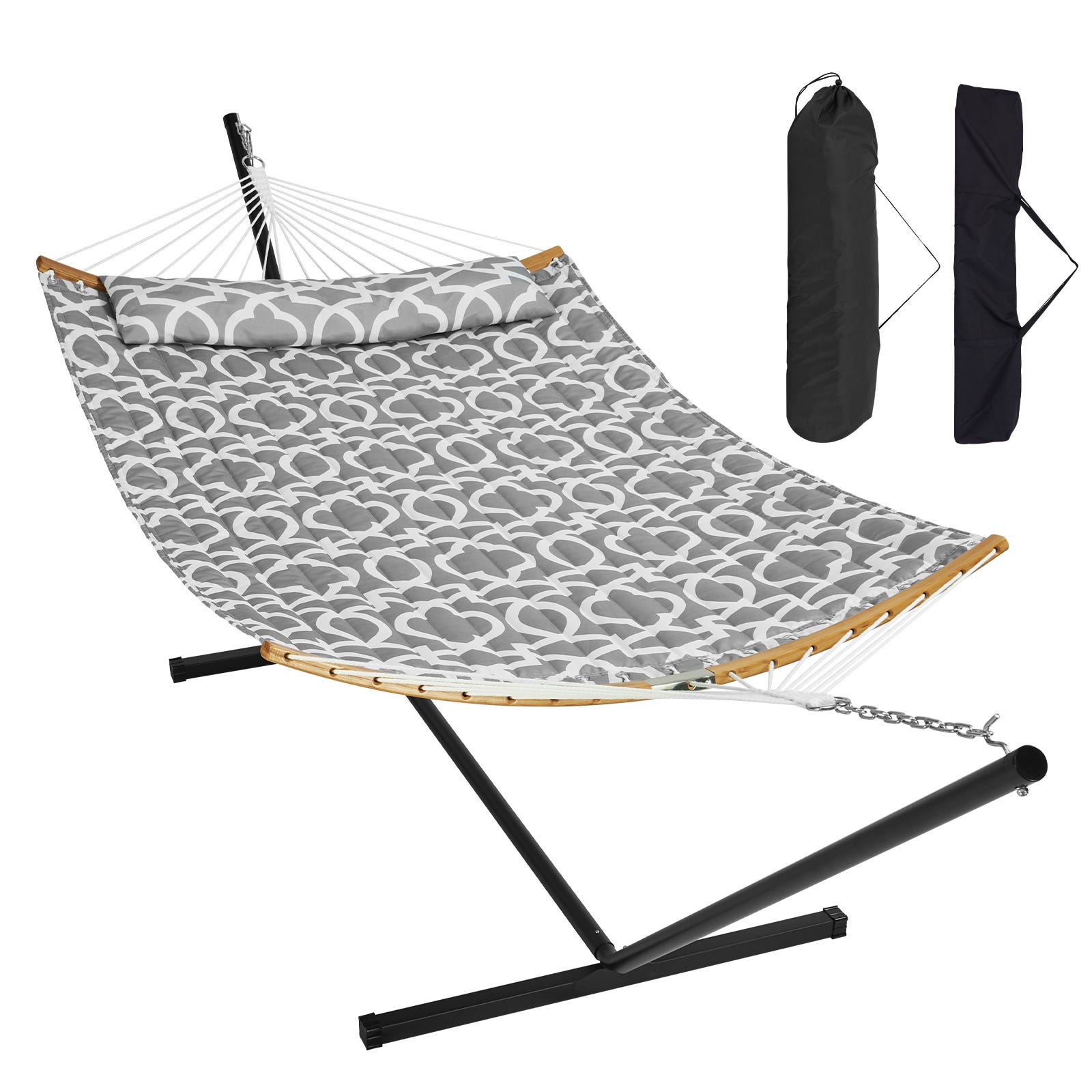 Hamac pour deux personnes avec support, capacité 217 kg, hamac Hamac pour deux personnes avec support, capacité 217 kg, hamac