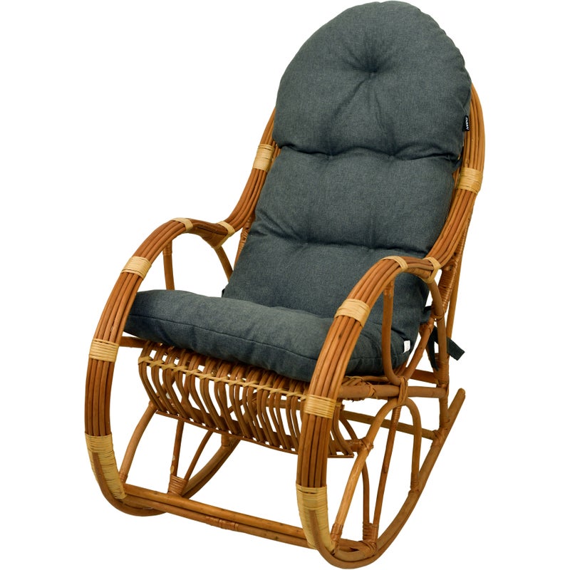 Poduszka na fotel bujany rattanowy AMPO ciemny szary melanż 1 szt.