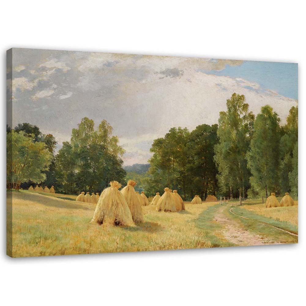 Obraz na płótnie, Stogi siana - I. I. Szyszkin reprodukcja 90x60