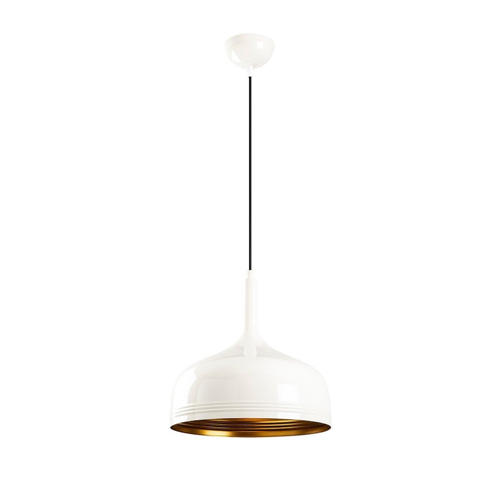 Lampă de tavan Harvey modern cu abajur metalic albă ø30cm și înălțime reglabilă