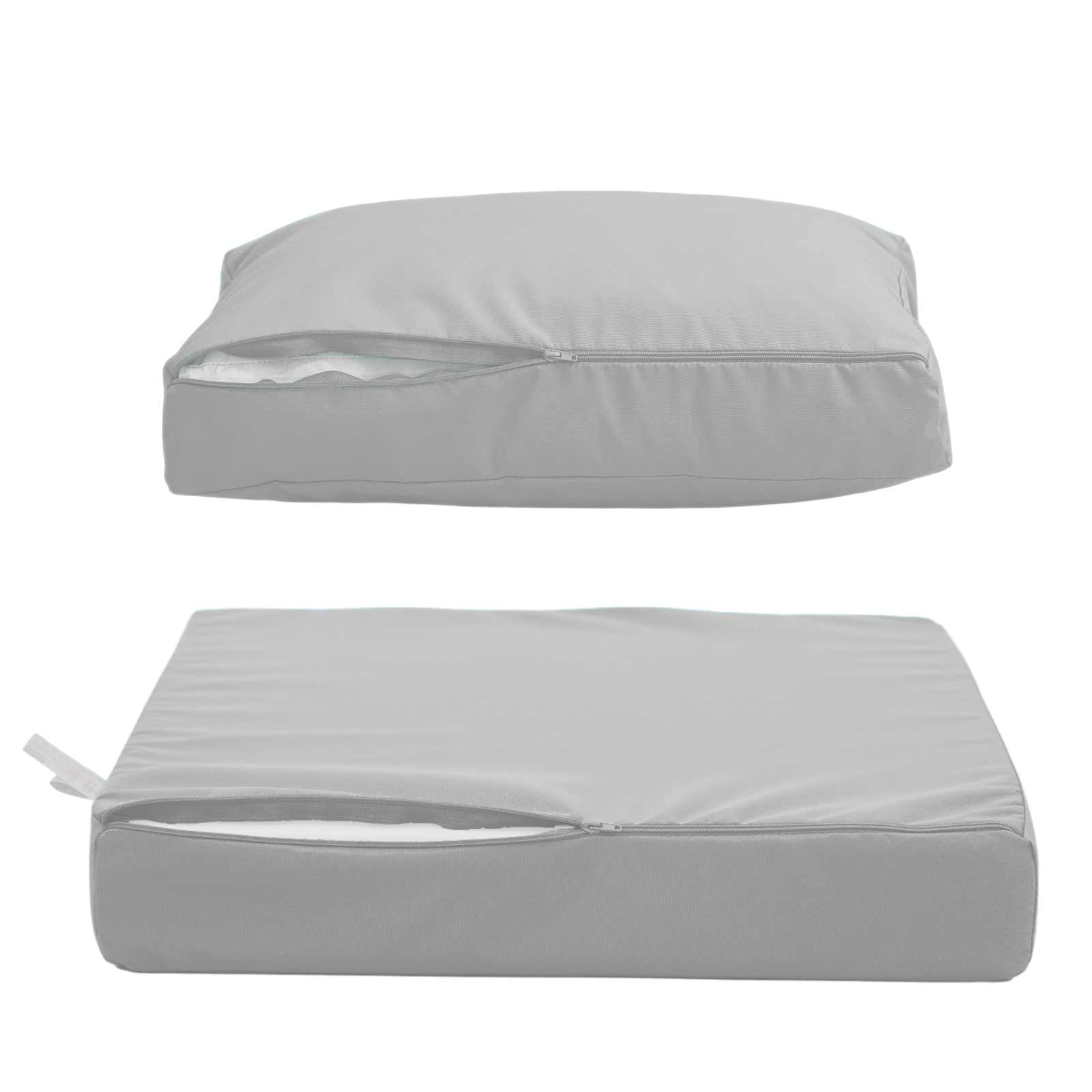 Coussins pour salon de jardin déhoussable 60x60cm Gris galet - 7