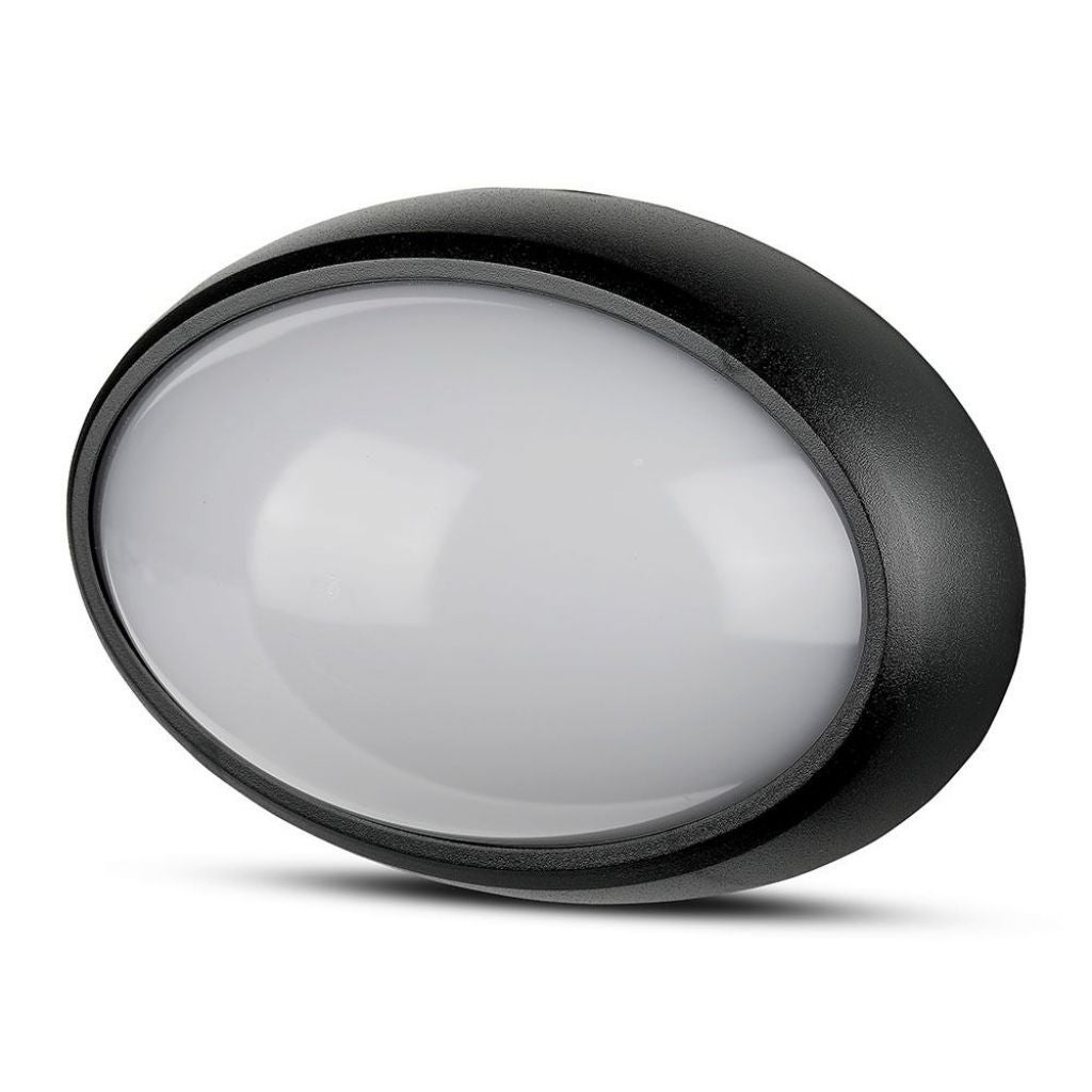 Lampa sufitowa LED owalna 12 W, czarna, 3000 K, IP54