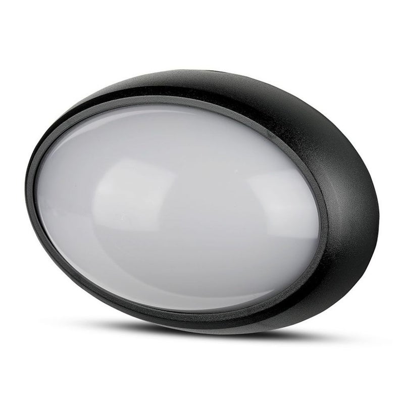 Lampa sufitowa LED owalna 12 W, czarna, 3000 K, IP54