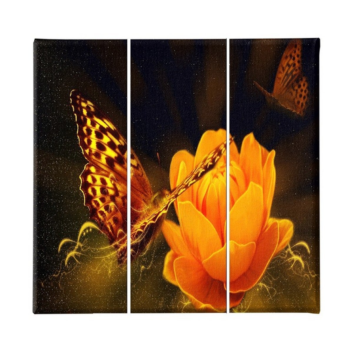 Peinture acrylique originale papillon Floral sur la toile - France