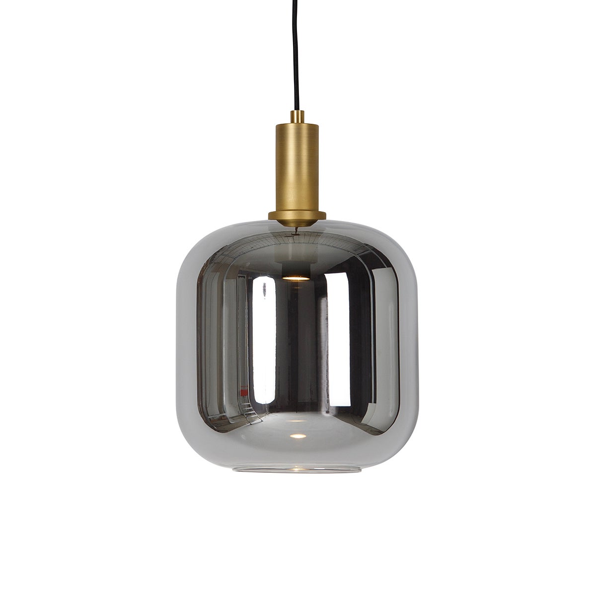 Qazqa designerski lampa wisząca z kloszem (1 punkt) - Zuzanna - szary, okrągły, żarówkami LED 3.5w, e27, 2700k, ciepła biel