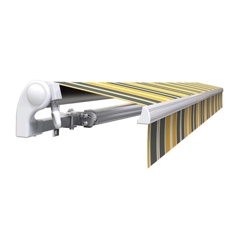 Store banne manuel 3 x 2,5 m Monobloc pour terrasse - Gris jaune - 5