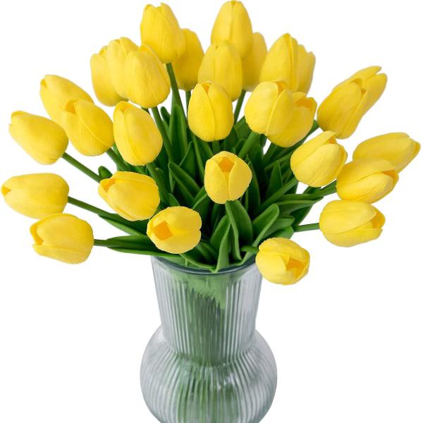 Mandy's Tulipani Artificiali, 20 Steli, Bianchi E Rosa Chiaro Mandy's Tulipani Artificiali, 20 Steli, Bianchi E Rosa Chiaro