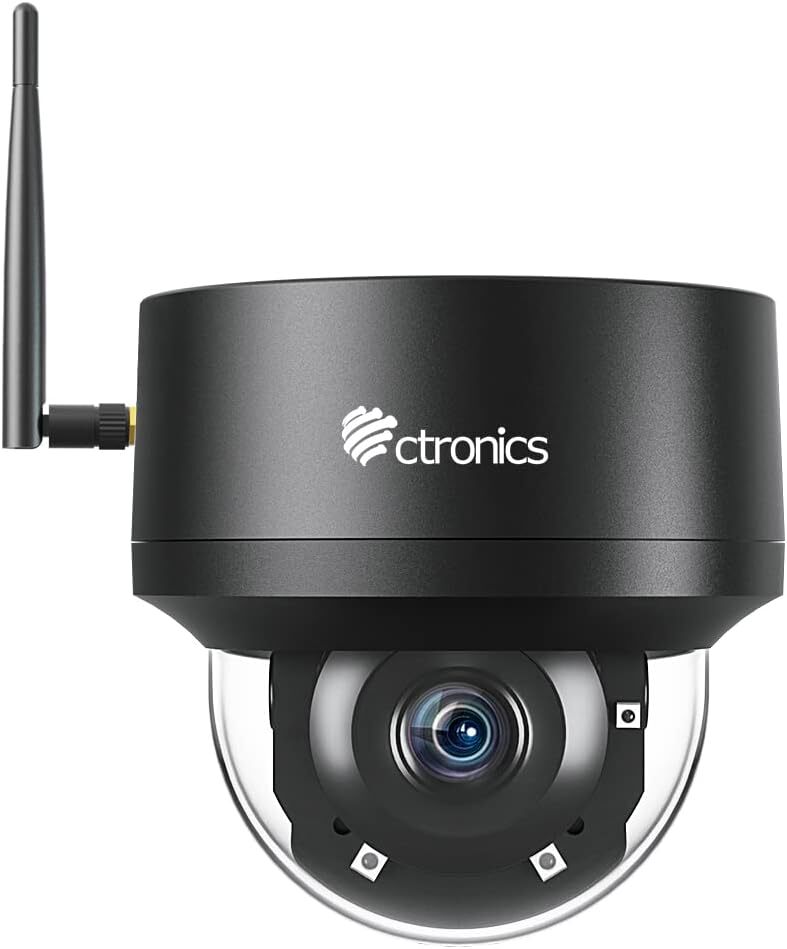 Ctronics Kamera do monitoringu 5MP WiFi 2.4/5GHz zewnętrzna PTZ, detekcja ludzi, alarm dźwiękowy, widzenie nocne IR 30m, dźwięk dwukierunkowy