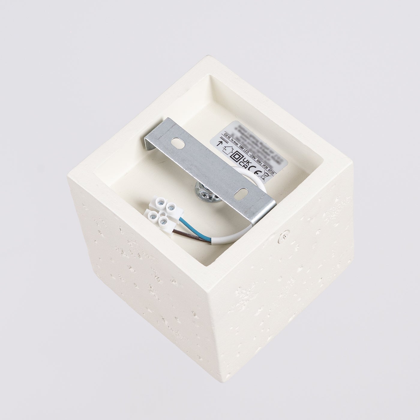 Reflektor sufitowy betonowy QUAD beżowy 1xGU10x10W beton architektoniczny wym:10x10x10cm IP20 Sollux Lighting - 6