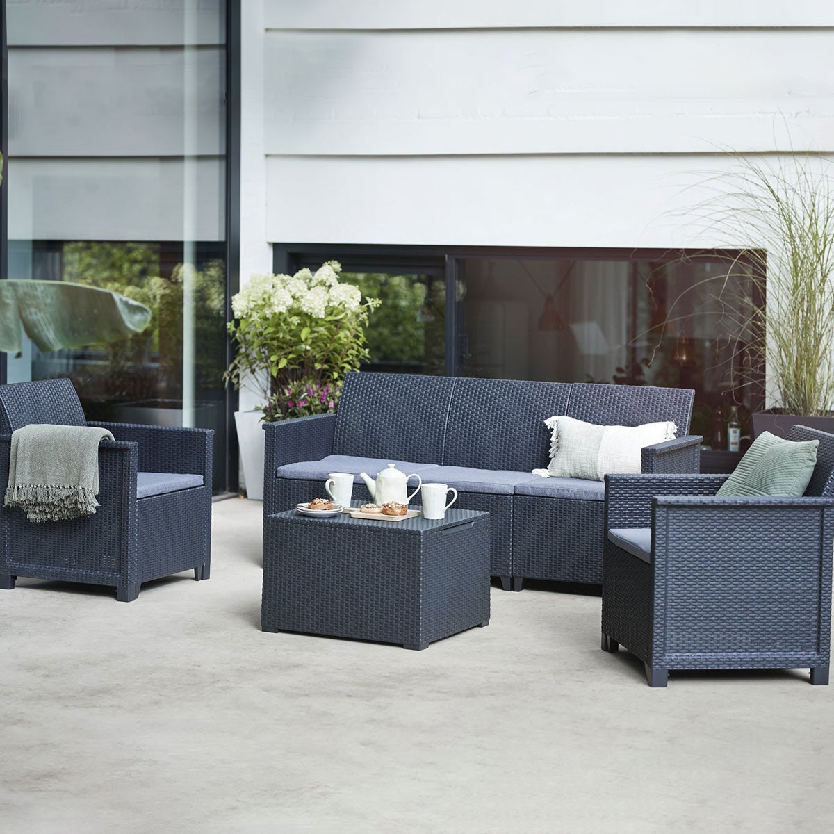Keter Emma Lounge Set avec canapé 3 places | Leroy Merlin
