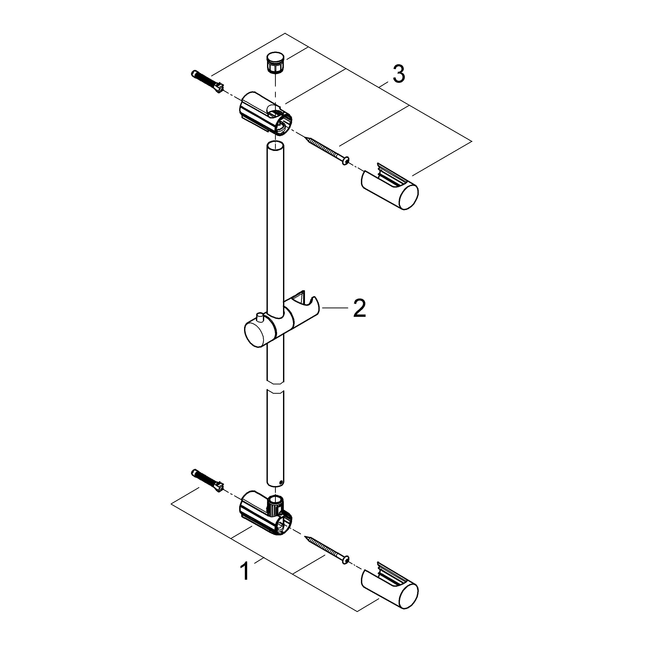 Barre de douche GROHE Quickfix Vitalio Universal 60 cm - 4