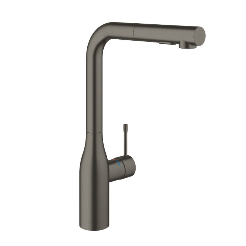 Grohe Essence single lever sink mixer, projection 204mm, high spouts, pull-out, dual spray, swivelling, 30504AL0