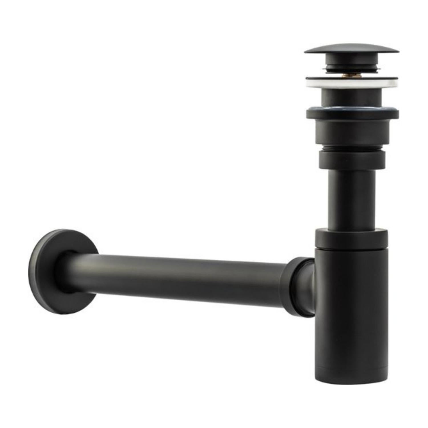 Siphon De Vidange Noir + Bonde Pour Lavabo Clic-clac - 3