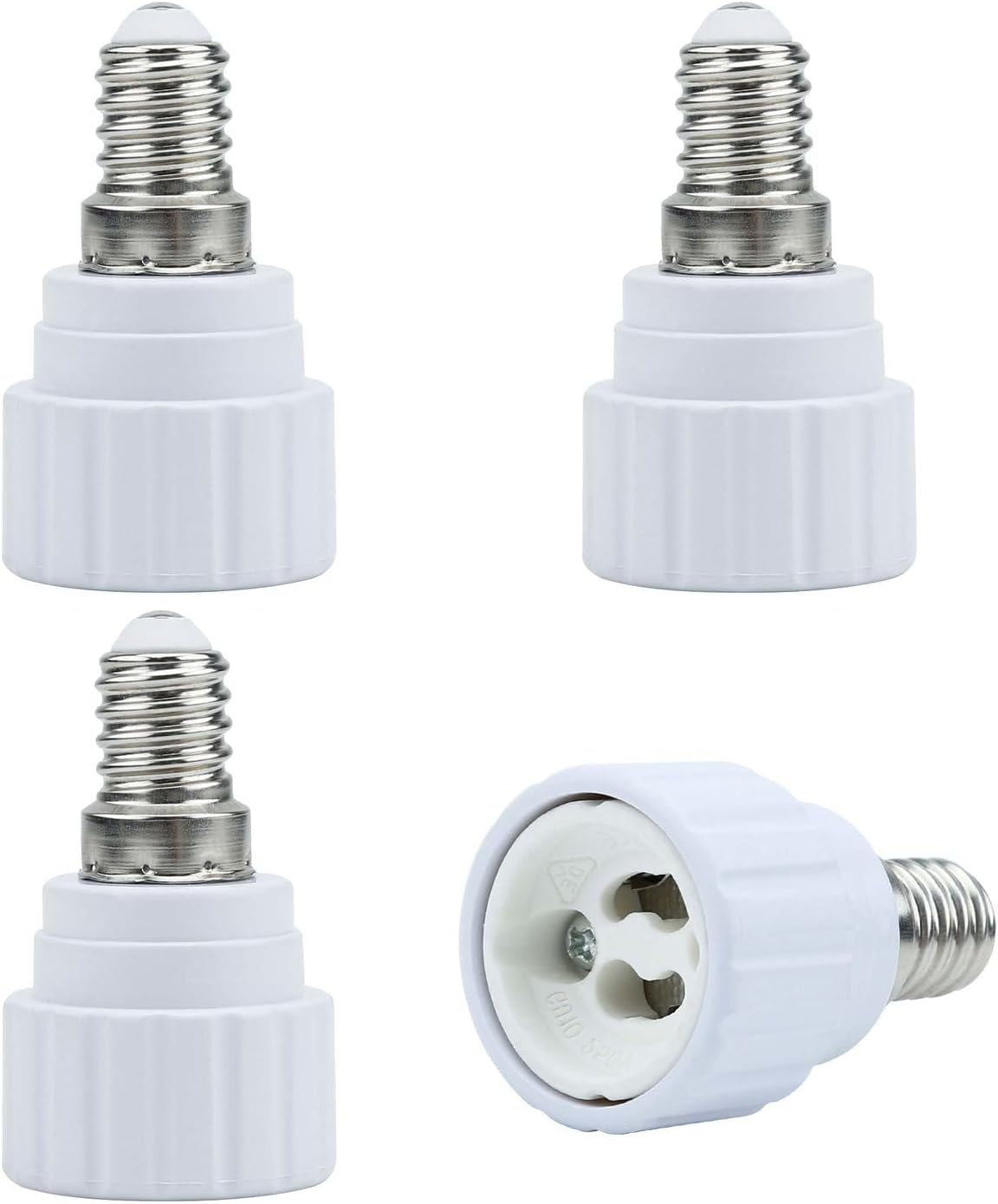 Adaptateur de culot de lampe E14 vers GU10 en BLANC - 4x adaptateurs de ...
