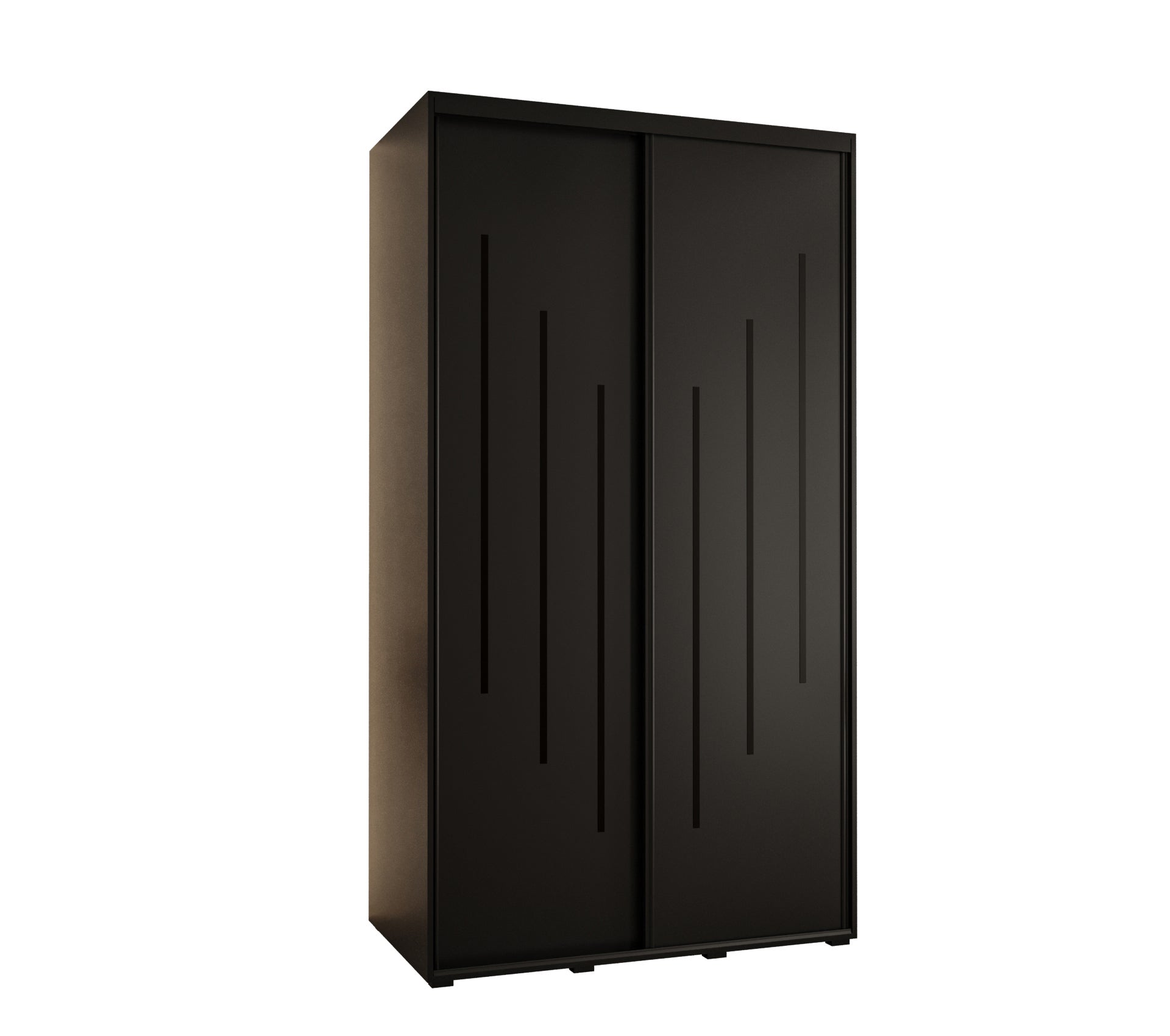 Szafa przesuwna wysoka Davos 8 130 x 45 x 235,2 cm czarny + czarny + u. czarny - Abiks Meble