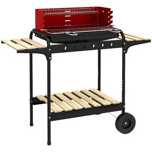 Orework Carrello PortaLegna Con Ruote, Marrone, 52 X 43 X 33 Cm, Pratico Per Trasporto E Stoccaggio Vicino Al Camino