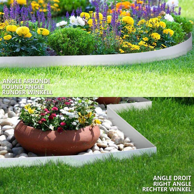 Bordi Aiuole In Metallo Zincato 50m - 100x18cm Per Pezzo, Spessore 0.7mm, Per Giardino - Foto 14