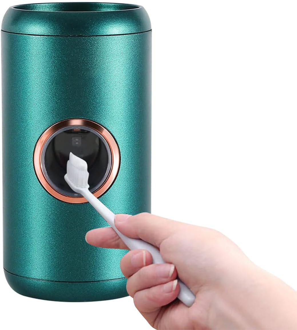 Distributeur De Dentifrice Automatique Mural Sans Perçage - Blanc, Hygiénique, Avec Porte-brosse, Pour Salle De Bain - 9