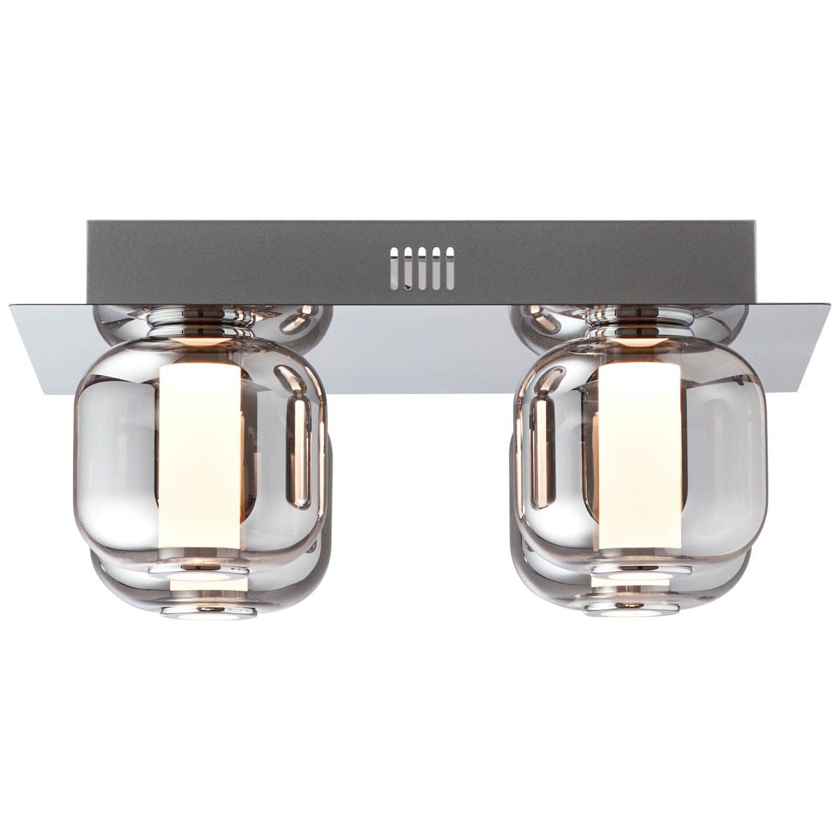 Brilliant Doro 2-płomienna lampa sufitowa LED piaskowo-czarna, metal, 2x LED, GU10, 4,5 W, z reflektorami LED (strumień świetlny: 345 lm, barwa światł