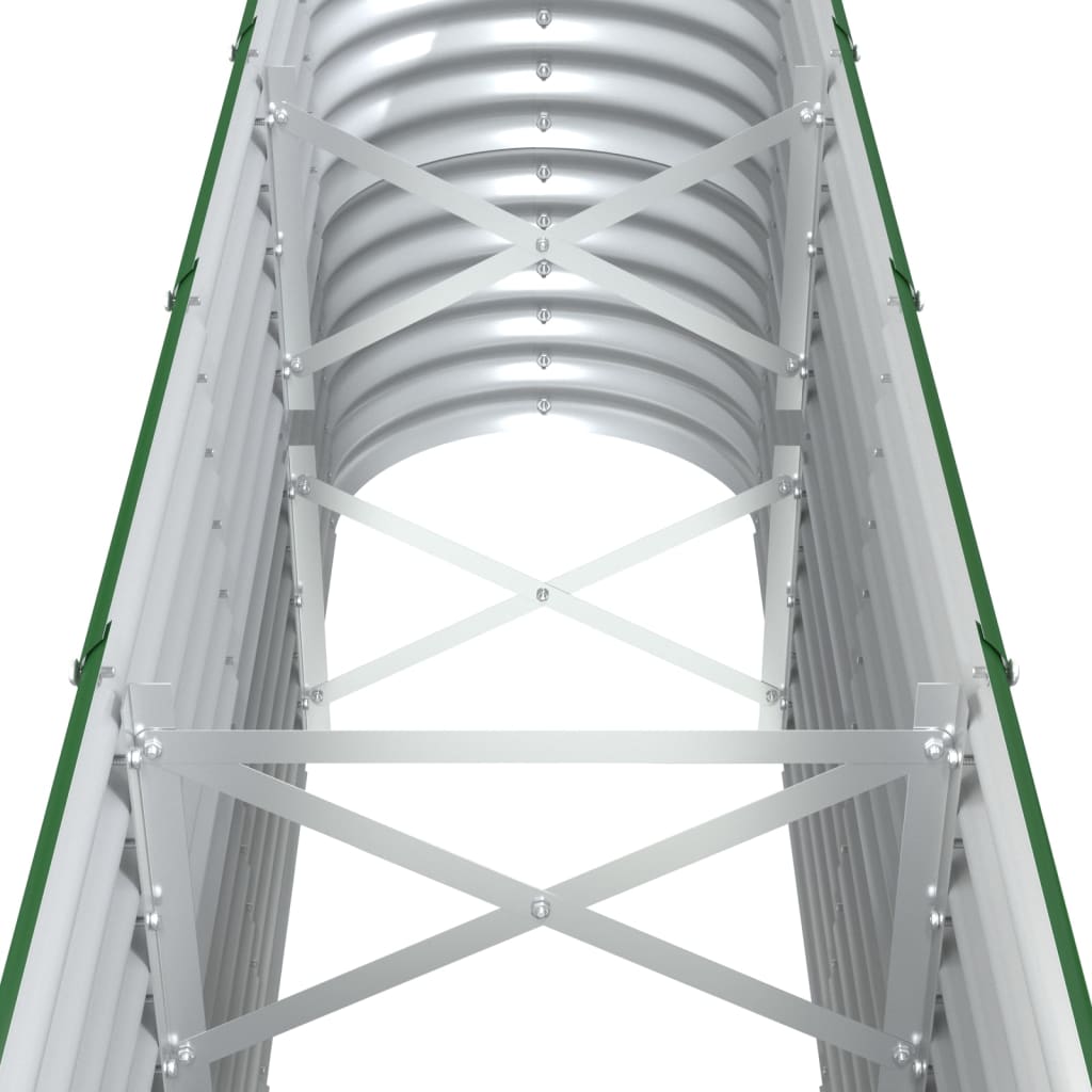 Jardinière - Lit surélevé de jardin Acier enduit de poudre 332x40x68 cm Vert - 5