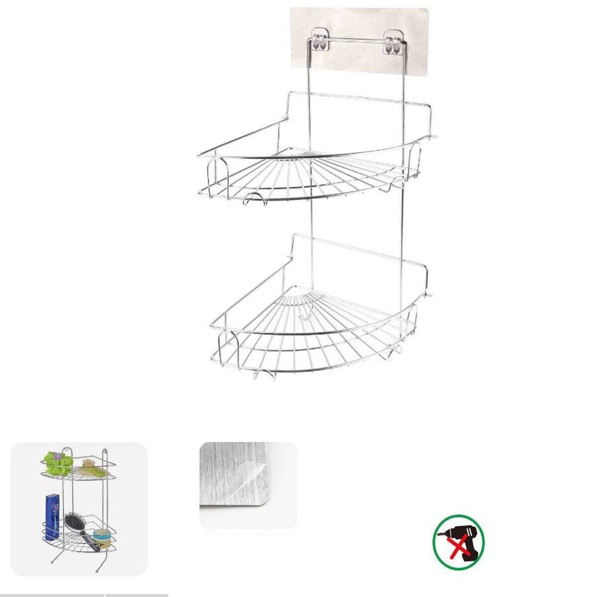 ESTANTE ESQUINERO DE PARED CON DOBLE ADHESIVO, ORGANIZADOR DE ...