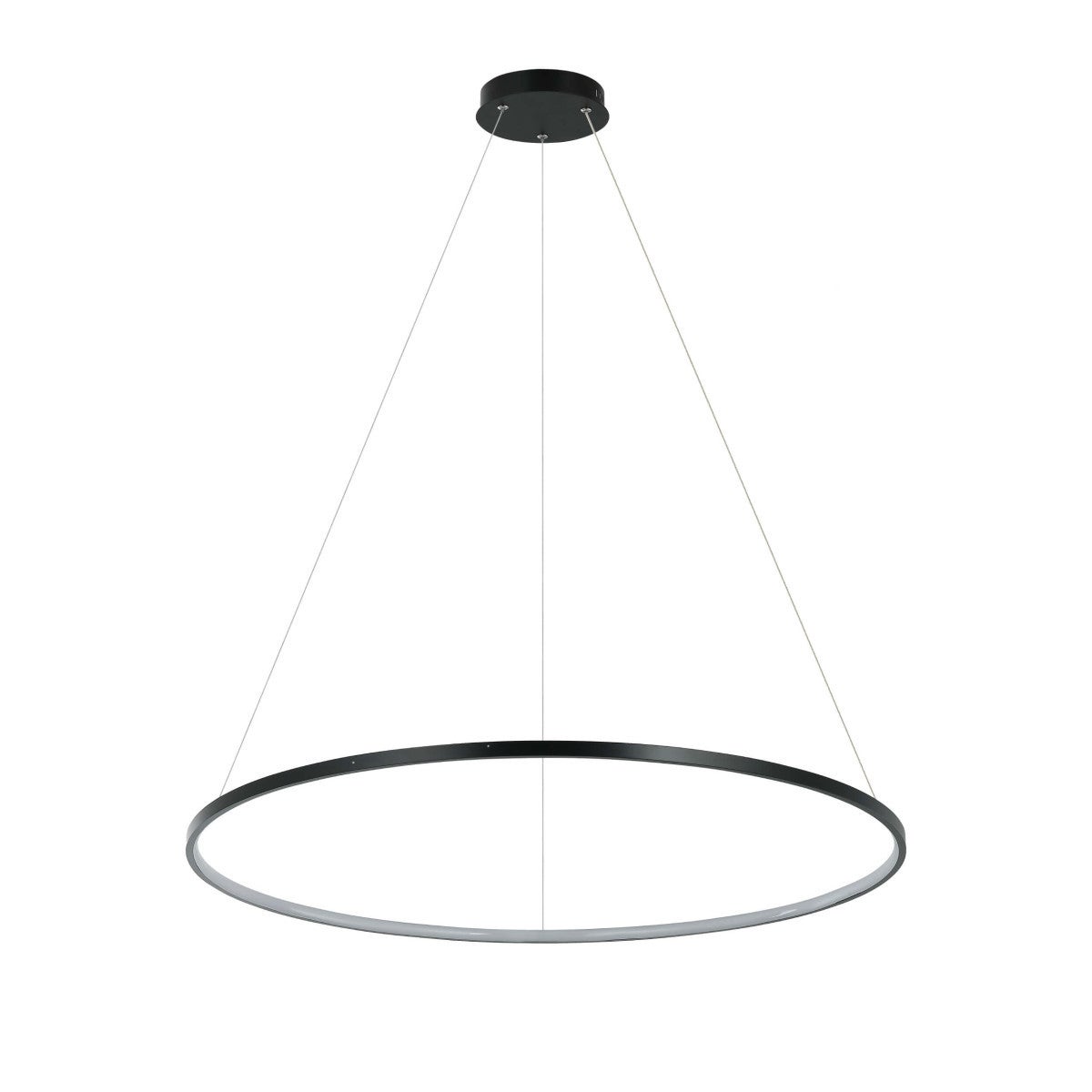 Lampa wisząca RING LED 48W Odcienie bieli 2880lm czarna wym: 120 x 80 x 80 cm Light Prestige