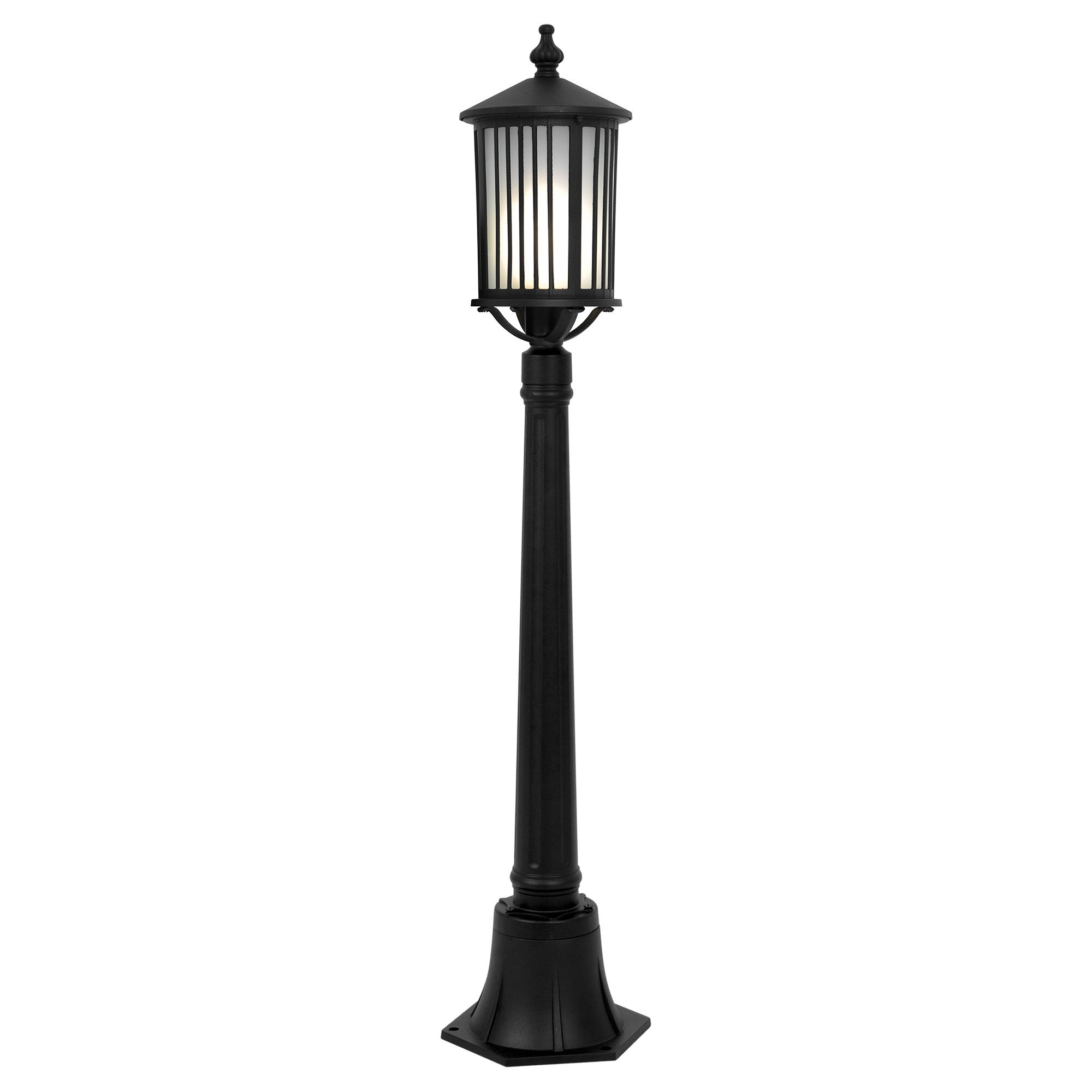 Lampa ogrodowa stojąca latarenka DETROIT czarna 1xE27x15W metal wym:110x18x18cm IP44 Kaja