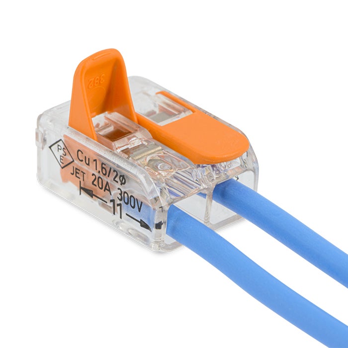 Bornes de connexion Wago S221, 2 entrées, 32A, boîtier transparent, connexion CAGE CLAMP®, 0,14-4 mm², test visuel, sans outils - 3