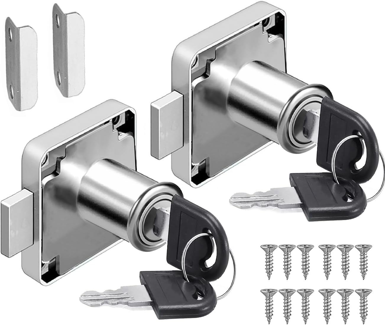 Zamek krzywkowy 22 mm, zamek do skrzynki pocztowej, zamek do szafki, zamek zabezpieczający do szafki z różnymi kluczami do mebli, szafek (2, 22 mm)